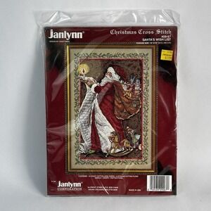 Janlynn Christmas Cross Stitch Santa's Wish List 13"X19" Kit #09-67 Sealed 1994